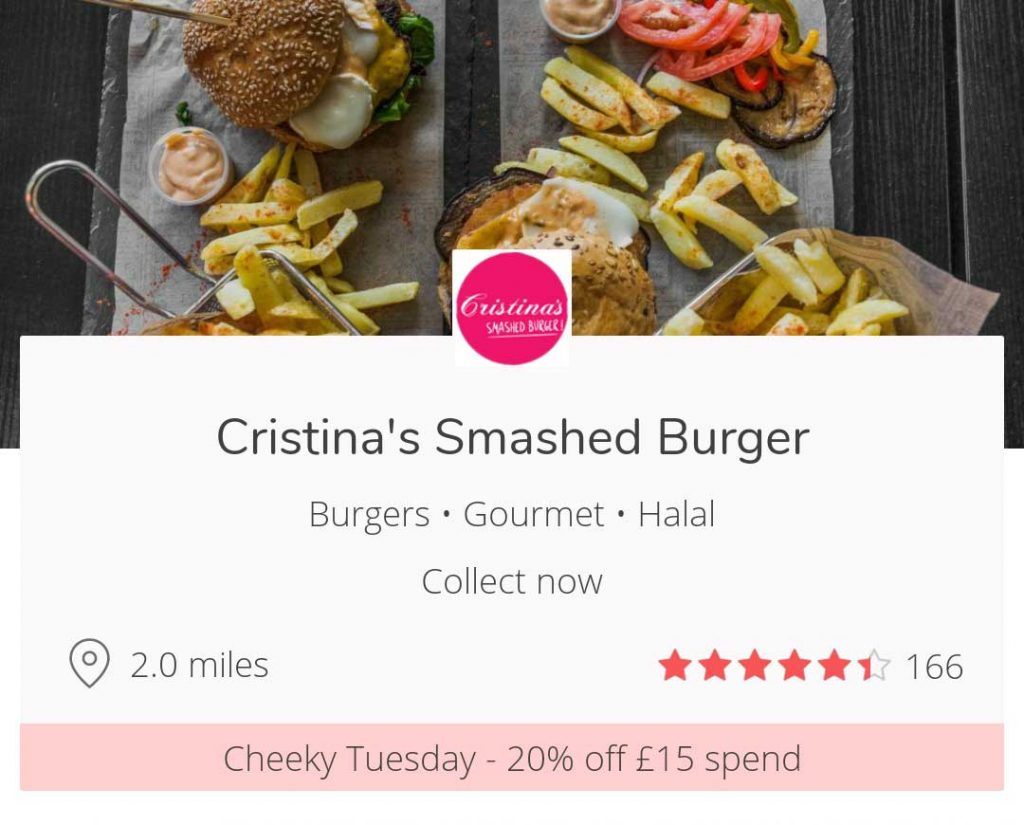 Cheeky Tuesdays get 20% off JustEat