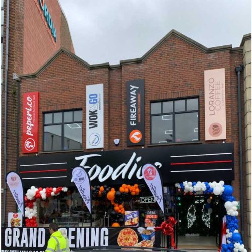 Foodies Halal Food Hall Restaurant Fireaway Pizza Wok & Go Peperi Belfast Ireland