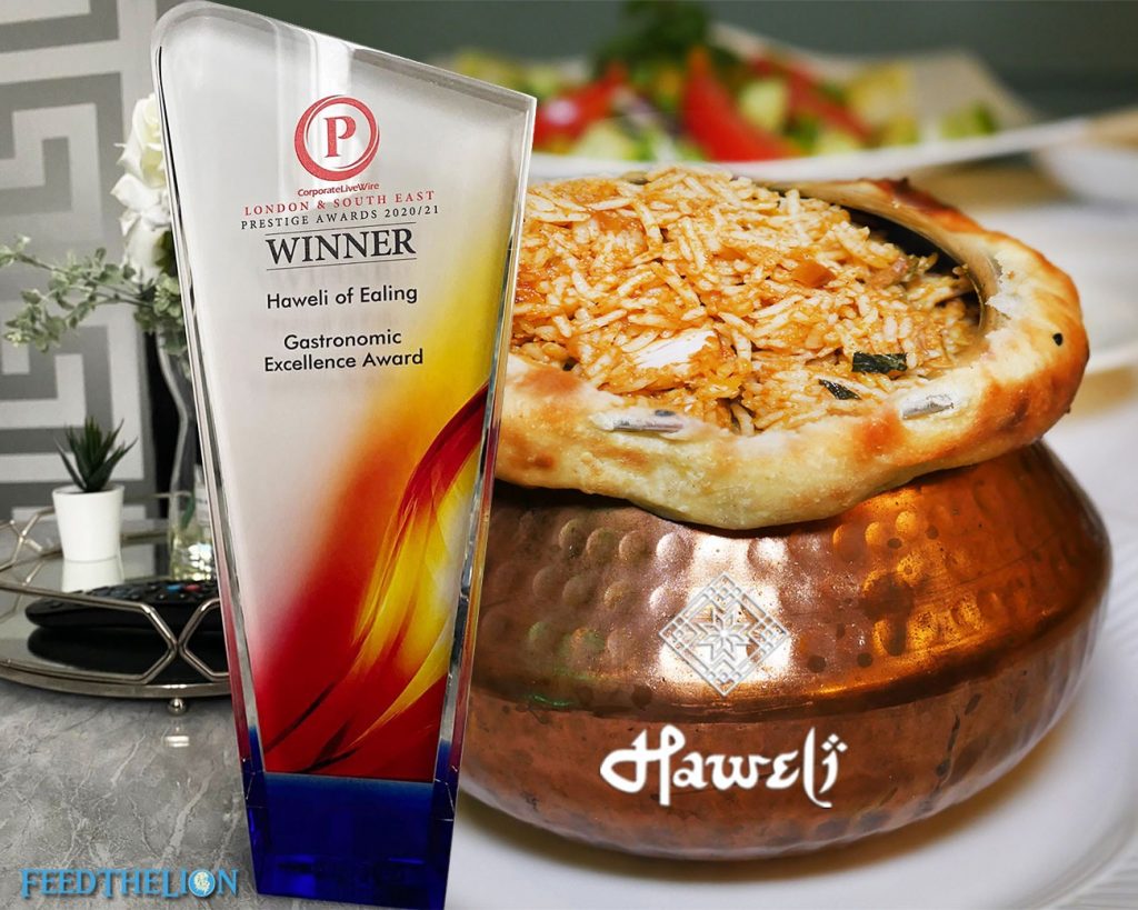 Haweli Ealing Indian Restaurant London Prestige Award