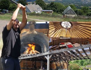 Halal UK England holiday airbnb bnb camping eating BBQ in Harmony Farm Wales