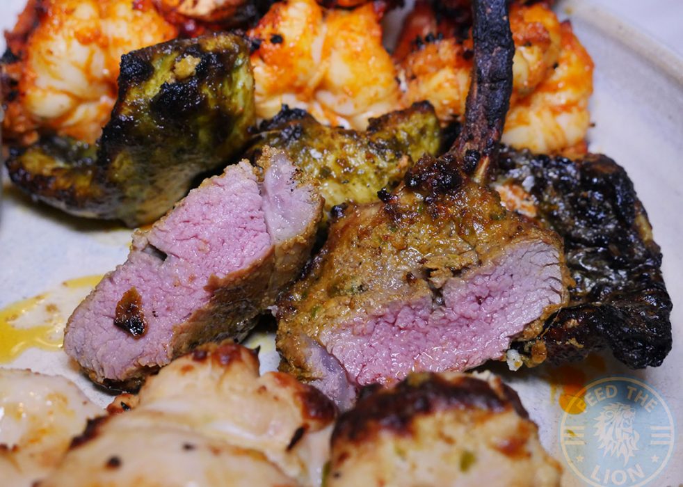 Masala Mixed Grill (veggie version availabMasala Mixed Grill (veggie version available upon request) – selection of lamb chops, prawn, fish, chicken tikka, £22.00