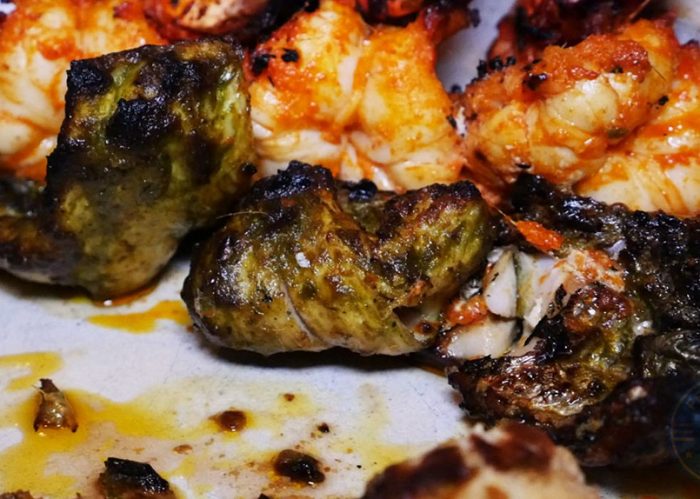 Masala Mixed Grill (veggie version available upon request) – selection of lamb chops, prawn, fish, chicken tikka, £22.00