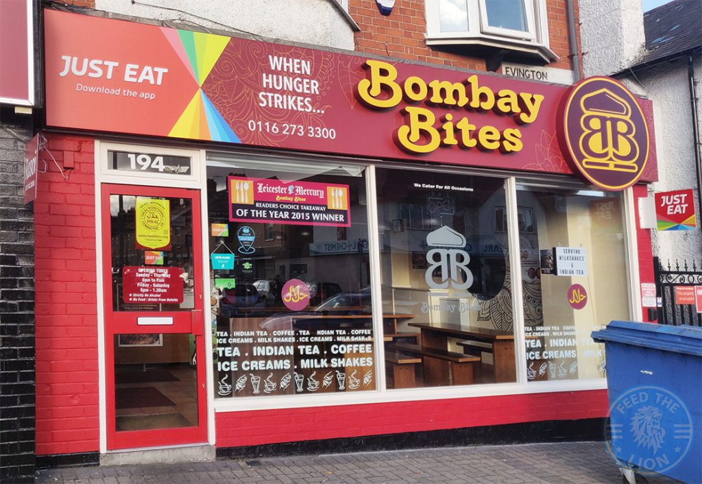 Halal and HMC food spots on Evington Road in Leicester Feed the Lion