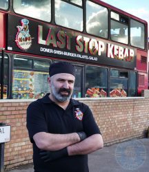 Firat Amara owner of Last Stop Kebab Bus fast food restaurant Halal Turkish Edmonton