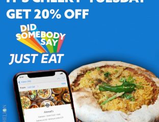20% off Just Eat 'Cheeky Tuesdays' North & West London
