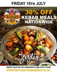 National kebab day Zeytin Greenwich London