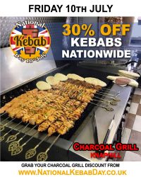 National Kebab Day Halal restaurant charcoal-grill-knaphill