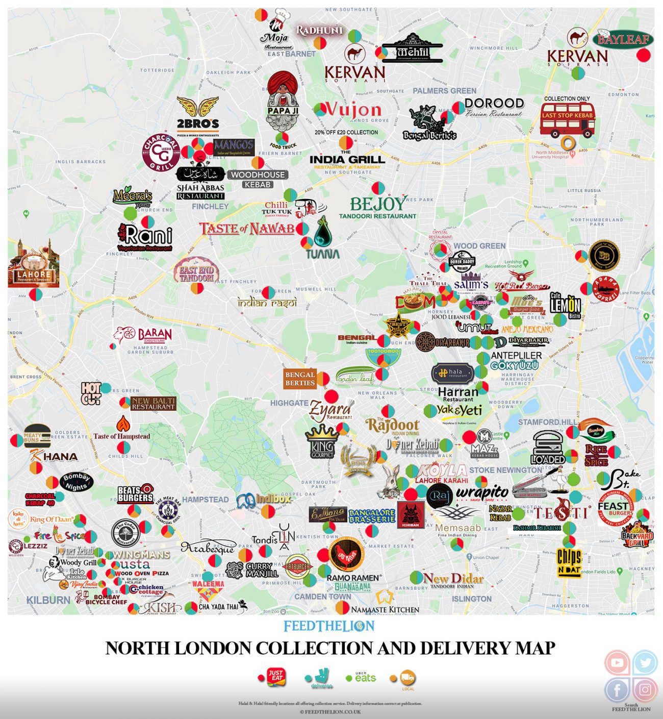 Stay At Home North London map