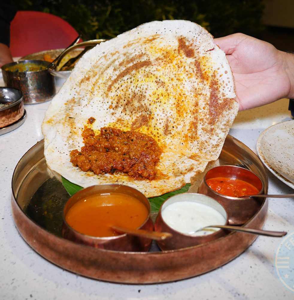 </strong>Classic Masala Dosa</strong> – mustard tempered crushed potato, £9.00