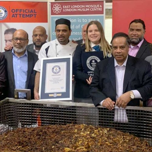 Chef Oli Khan Guinness World Record Onion Bhaji East London Mosque