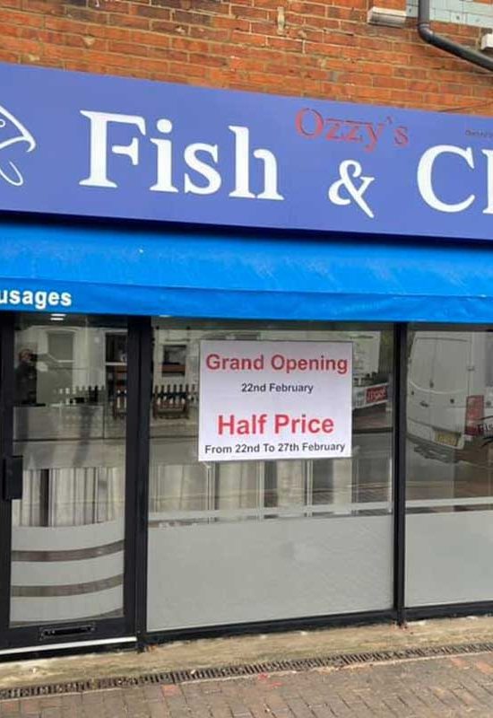 50 off as Charcoal Grill Knaphill take over Ozzy's Fish & Chips Feed