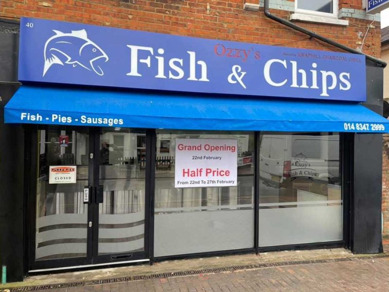50 off as Charcoal Grill Knaphill take over Ozzy's Fish & Chips Feed