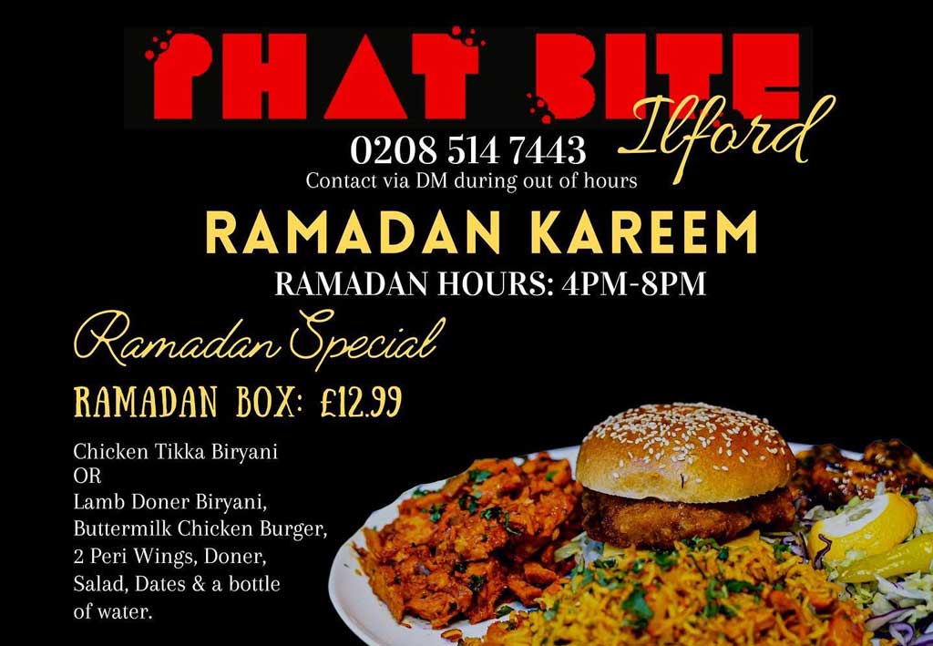 Phat Bite Halal Ramadan Restaurant Iftar Suhoor London Chingford