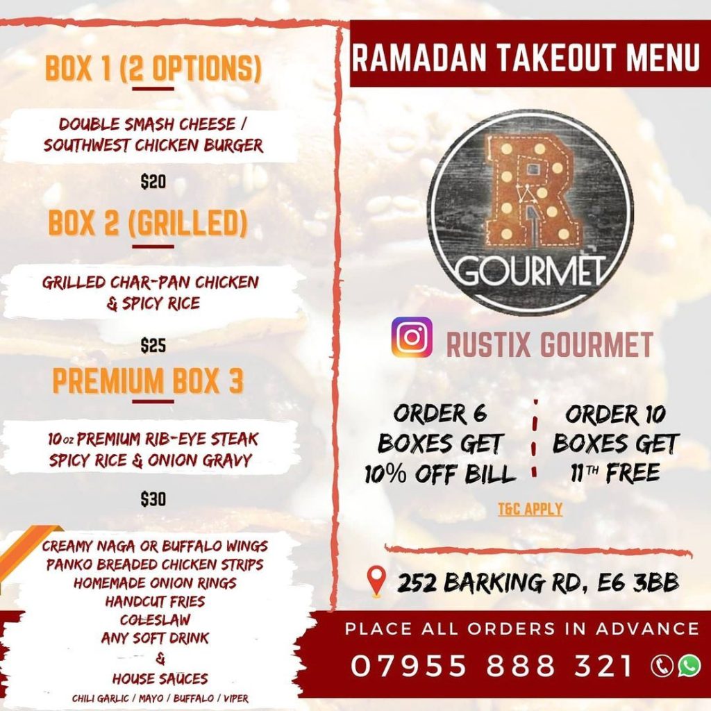 Rustix Gourmet Burgers London Restaurant Halal