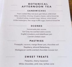 Botanical Afternoon Tea at 5* London Marriott Hotel, Park Lane