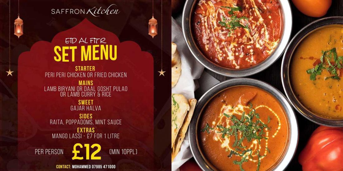 Saffron Kitchen Eid Restaurant Menu Leyton London Feed the Lion