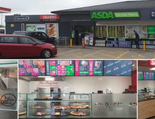 Sbarro Halal Pizza American Esso Petrol Station London Heathrow