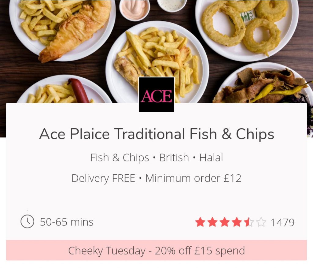 Cheeky Tuesdays get 20% off JustEat London UK