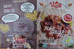 menu Tiago's Flame Grille - Luton Halal restaurant