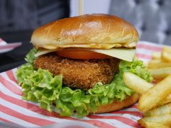 fish burger Tiago's Flame Grille - Luton Halal restaurant