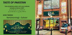 Taste of Pakistan Halal Restaurant Ramadan Birmingham