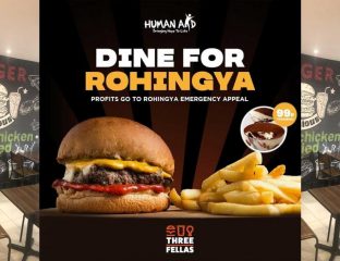Three Fellas Burgers London Human Aid Rohingya