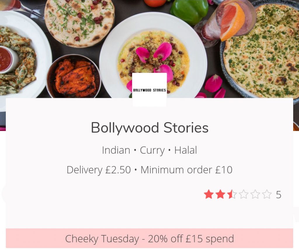 Cheeky Tuesdays get 20% off JustEat London UK