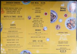 Menu Wing Stack Cardiff Wales Halal fast street food chicken restaurant