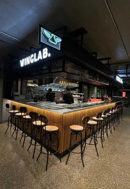 Wing Lab open in London's Hawley Wharf Camden food court Feed the Lion